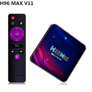 Smart TV Box 4G+64GB H96 Max Android 11.0 RK3318 Quad-Core con lettore multimediale in streaming 2.4G WiFi 4K Ultra HD H.265