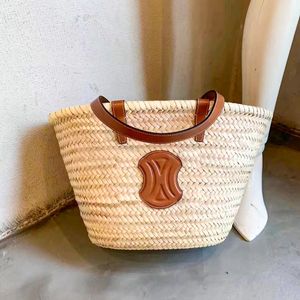 TRIOMPHE Straw weave Raffia beach bag Womens mens classic celins handbag Shoulder clutch crossbody bags hobo large totes Luxury Designer pochette lady Bags wallets