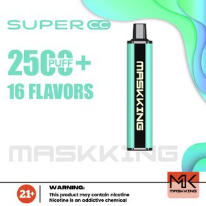 Original Maskking Super CC 2500 Puffs Einweg-E-Zigaretten Vape Pen Starter-Kit 8,5 ml Pod 1500 mAh Batterie China Authentische Großhandels-Vapers Desechables Puff