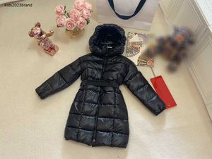 Novo bebê jaquetas longo para baixo criança casaco de alta qualidade crianças roupas de grife tamanho 100-170 inverno puro preto meninas outwear nov25