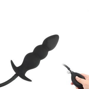 Sex Toy Massager Uppblåsbar Dildo Anal Plug Kvinnor Vaginal Men Butt Expander Toys For Adult Games Couples Bondage Accessories