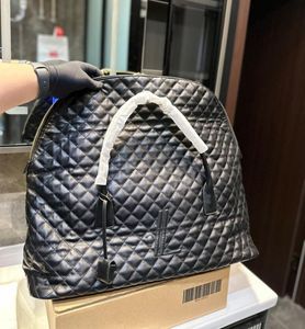 alta qualità 23 Es Borsa da viaggio gigante in pelle trapuntata Borsa morbida nera Maxi Hardware in metallo Chiusura con cerniera Manici superiori Custodia in pelle