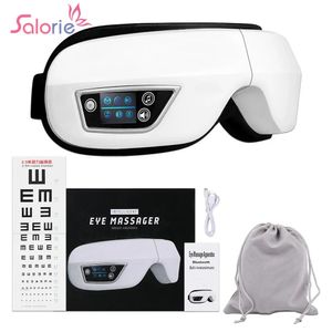 Ansiktsvårdsenheter Eye Massager Smart Airbag Vibration Eye Care Instrument uppvärmning Bluetooth Musik lindrar trötthet och mörka cirklar rynka bort 231128