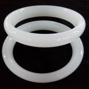 Hübsches Damenschmuck-Armband aus weißer Jade für Damen, echte natürliche Armbänder aus weißer Jade, Größe 56–62 mm, A168212l