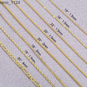 Collana personalizzata all'ingrosso Collana a catena piena placcata oro 14k 18k Collana in corda d'oro intrecciata in ottone sfuso per uomo