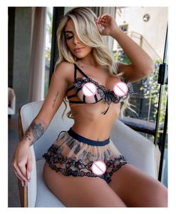 Sexy Set Sexy Ladies Lingerie Set Transparent Bra Women's Cosplay Sexy Clothes Exotic Apparel Women's Underwear Babydoll Erotic Comes P230428