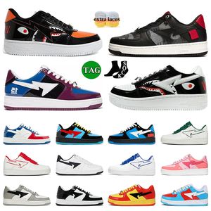 2024 Designer Bapstas Star Laufschuhe Große Größe 12 13 Patent Schwarz Weiß Bowling Frankreich Venom Camo Combo Rosa Männer Frauen Sk8 M2 Casual Sneakers Sport 36-47