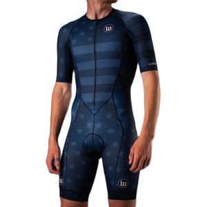 Cykeltröja sätter Wattie Ink Triathlon Pria Boby Suit Bike Kit Tubuh Bersepeda Tri Set Celana Pendek Ropa Ciclismo Speed ​​Jumpsuit 230428