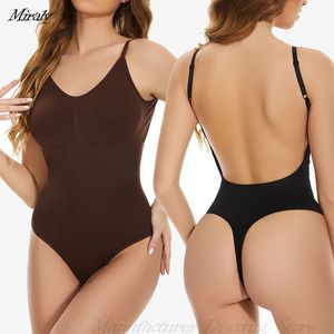 Waist Tummy Shaper Thong Bodysuit Shaperwear for Women Control Seamless Body Shapers Belly Trimmer Sculpting Trainer Backless Tank Tops 231128