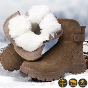 Boots Winter Thickened Wool Work Safety Shoes For Men Steel Toe Cap Non Slip Security Male Snow 231128