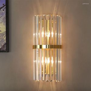 Wall Lamps Light Luxury LED Lamp Crystal Modern Nordic Sconces Indoor Lighting Home Decor For Living Room Bedroom Bedside