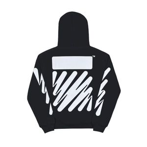 Off White Full Zip Hoodie Men2023 % 60 Стиль Модный модный свитер Раскрашенная стрелка в полоску вороны Свободная толстовка с капюшоном для мужчин и женщин