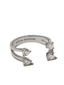 Far Fetch Ringe Markenlogo Delfina Delettrez Dots Diamantring Designer Luxus feiner Schmuck