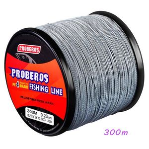 300 meter 5 Färg PE 4 Braid Line Fishing Line flätad tråd tillgänglig 6lb-100lb2 7 kg-45 3 kg PESCA-tacklingstillbehör B86-509280G