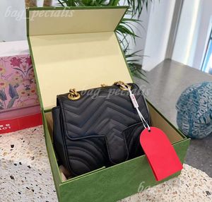 Designer-Tasche Mini 18CM Umhängetasche Echtes Leder Macaron Farbe Kalbsleder Geldbörsen Umhängetasche Umhängetasche Klassische Kette gesteppte Damen-Clutch-Handtaschen
