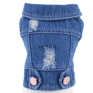 Dog Apparel Dogs And Cats Jean et Vest Paw Print Pet Puppy Coat Spring/Autumn Clothing 6 Sizesvaiduryd