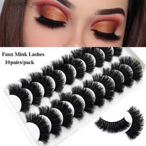 Falsche Wimpern Visofree 5paris/10pairs Faux Nerz Wimpern Make-Up Falsche Cils Handgemachte Gefälschte Wimpern Großhandel Dicke Wimpern Verlängerung T04 Q231129