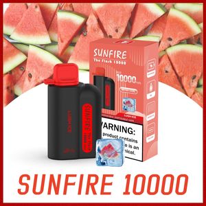 VAPE SPATTALGI SPOSTAGGIO ORIGINALE Sunfire da sole 10000 sbuffi da 20 ml di sapori di frutta e cig vape penna 10000 sbuffi 10k 12k dispositivo a flusso d'aria Controllo a flusso d'aria ricaricabile ricarica e sigiochette sfumi