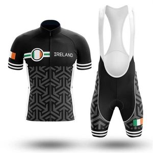 Ny 2022 Irland Black Cycling Team Jersey 19D Pad Bike Shorts Set Quick Dry Ropa Ciclismo Mens Pro Cycling Maillot Culotte Wear2349