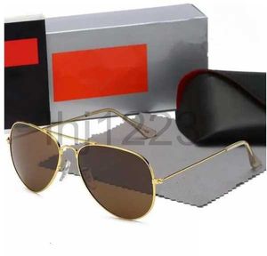 2024 Designer 3025r Sunglasses for Men Rale Ban Glasses Woman Uv400 Protection Shades Real Glass Gold Frame Driving Fishing Sunnies with Original Box 106qgt