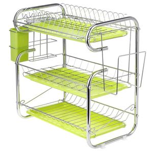 DISH RACKS 3 Tier Sink Dish Dishing Rack Bowl Shelf Cutlery Holder Multi-Layer Kök förvaring Rack Hyllplatta Chopboard Drainhållare 231124