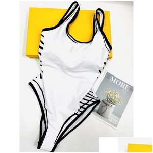 Swim Wear Fashion Wowmen Swimwear Letter Pattern Print Y Best Quality Summer Swimsuit Womens Bikinis Color Bathing Suit Drop Delivery Dhfos