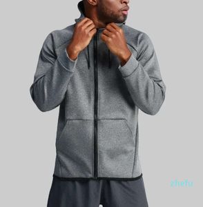 2024-Мужская новая куртка на молнии с капюшоном для йоги, повседневная одежда для бега на открытом воздухе с длинными рукавами, фитнес-спортивная двухсторонняя матовая ткань, верхняя одежда ery