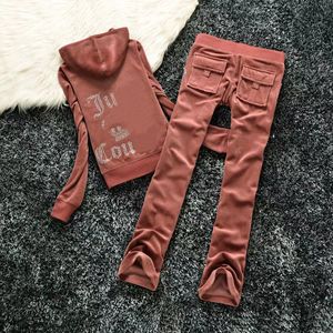 Canary two-piece set long dress trousers casual sports zipper open shirt with hooded fashion thin women's hot diamond crown autumn and winter new model Cotton is loose