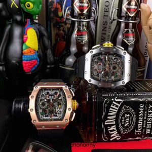 Tasarımcı Ri Mliles Luxury Watchs Otomatik Mekanik Saat Richa Milles RM11-03 İsviçre Hareketi Safir Ayna İthal Kauçuk Watchba