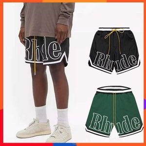 Rhude Basketball Shorts Men Summer Beachwear Mesh Breattable Sweat Wicking Fitness YF 8FU6