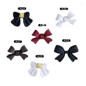 Nail Art Decorations Jewelry 3D Spray Paint Butterfly Red Black Streamer Alloy Small Frosted Bow Sticker