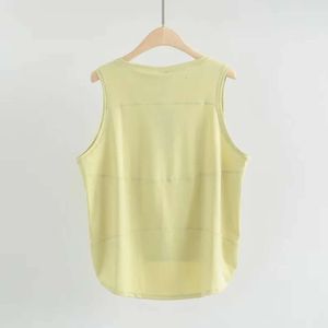 Lu Lu Yoga Tank Tops Womens Tshirt Women Sports Lemon Vest Loose Running Workouts Kläder för Fitness Gym slitage Träning Kläder Sport Lemonkläder Ladies Tank Tops Lemo