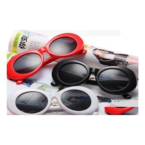 Sunglasses Clout Goggles Glasses Classic Vintage Retro White Black Oval Alien Shades 90S Sun Punk Rock Drop Delivery Fashion Accessor Dhgjr