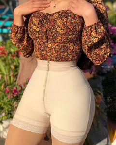 Kol şekillendirici kadınlar rahat bir tulum flatten karın bel ve kalçalar zip ön clre shapewear firması karın sıkıştırma popo kaldırıcı 231129