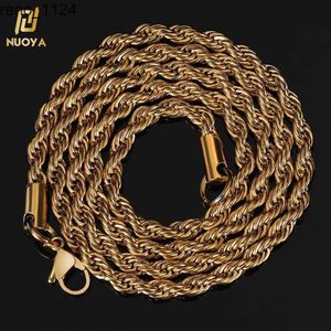 2mm 3 mm Twist Łańcuch Gold Stated Stali Stal Naszyjnik łańcuchowy