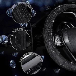 Tampas do volante Tampas de protetor universal Tampa anti-deslizamento strassm strass Bling Bling Rhinestones for Women