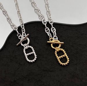 Farandole halsband H för kvinnor designer halsband par guld pläterade 18k t0p 5a officiella reproduktioner premium gåvor snabb frakt med ruta 014