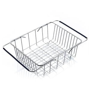 Dish Racks Expandable Dish Drying Rack Drainer Plate Basket in Sink On Counter Storage Holder Stainless Steel Kitchen Supplies 85DA 231124