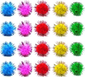 Sparkle Craft Balls Lametta Glitter Pom Pom Balls DIY Bastelbedarf Handgefertigte Dekorationsmaterialien Multi Size optionala l(Rot)