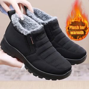 Botas neve mulheres sapatos para pele quente inverno mulheres unisex tornozelo sapato impermeável calçado feminino trabalho 231128