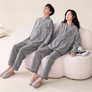 Kadın Placowear Sonbahar ve Kış Kadın Pijamaları Pamuk Uzun Kollu Sıradan Çift Tam Kazak Loungewear 2 Parça Giyim 231129