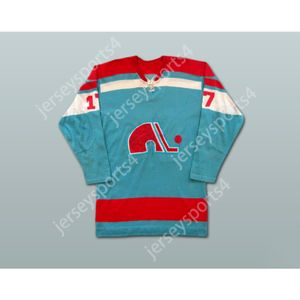 Custom BLUE 17 YVES BERGERON WHA QUEBEC NORDIQUES HOCKEY JERSEY NEW Top Stitched S-M-L-XL-XXL-3XL-4XL-5XL-6XL