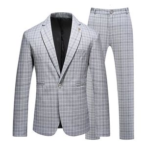 Herrenanzüge, Blazer, hochwertige Blazer, Hosen, Herren, britischer Stil, High-End, schlicht, Business, elegant, Mode, Freizeit, Arbeit, ist ein zweiteiliger Anzug 231128