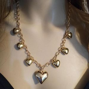 Chains Designer Original Female Heart Pendant Necklace Fashion Punk Style Aluminum Alloy Chain Ladies Party Gift