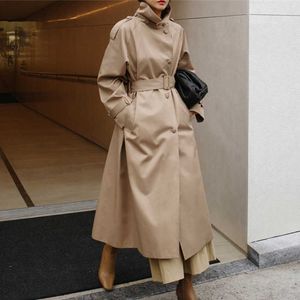 Trench coat feminino, cor sólida, simples, jaqueta de comprimento médio tendência 1c