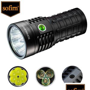 Portable Lanterns Sofirn Q8 Plus Super Powerf Led Flashlight 16000Lm Usb C Rechargeable 21700 Anduril 2.0 Torch X50B Reverse Chargin Dh2Te