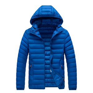 Down Jacket Lätt vikt Varm löstagbar huva vindtät jacka vadderad pufferjacka Män överdimensionerad M-8XL 98Anz