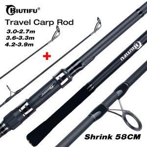 Boat Fishing Rods BIUTIFU 2Tips Carp Rod 35lb 7Sections 423630m 30t Carbon Fiber Travel Throwing 60150m Shore Casting Spinning Pole 231129