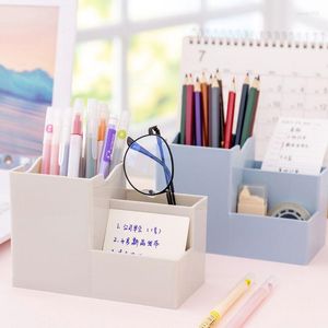 Storage Boxes Desktop Pen Holder Organizer Multi-functional Stationery Container Cosmetics Makeup Tools Rack School Office Utensils