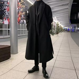 Men's Trench Coats 2024 Spring Korean Fashion Overcoat For Male Long Windbreaker Streetwear Men Coat Outer Wear Clothing